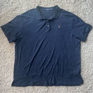 Polo Ralph Lauren Classic Blue Navy Men’s Polo Short Pima Cotton XXL 2XL Golf